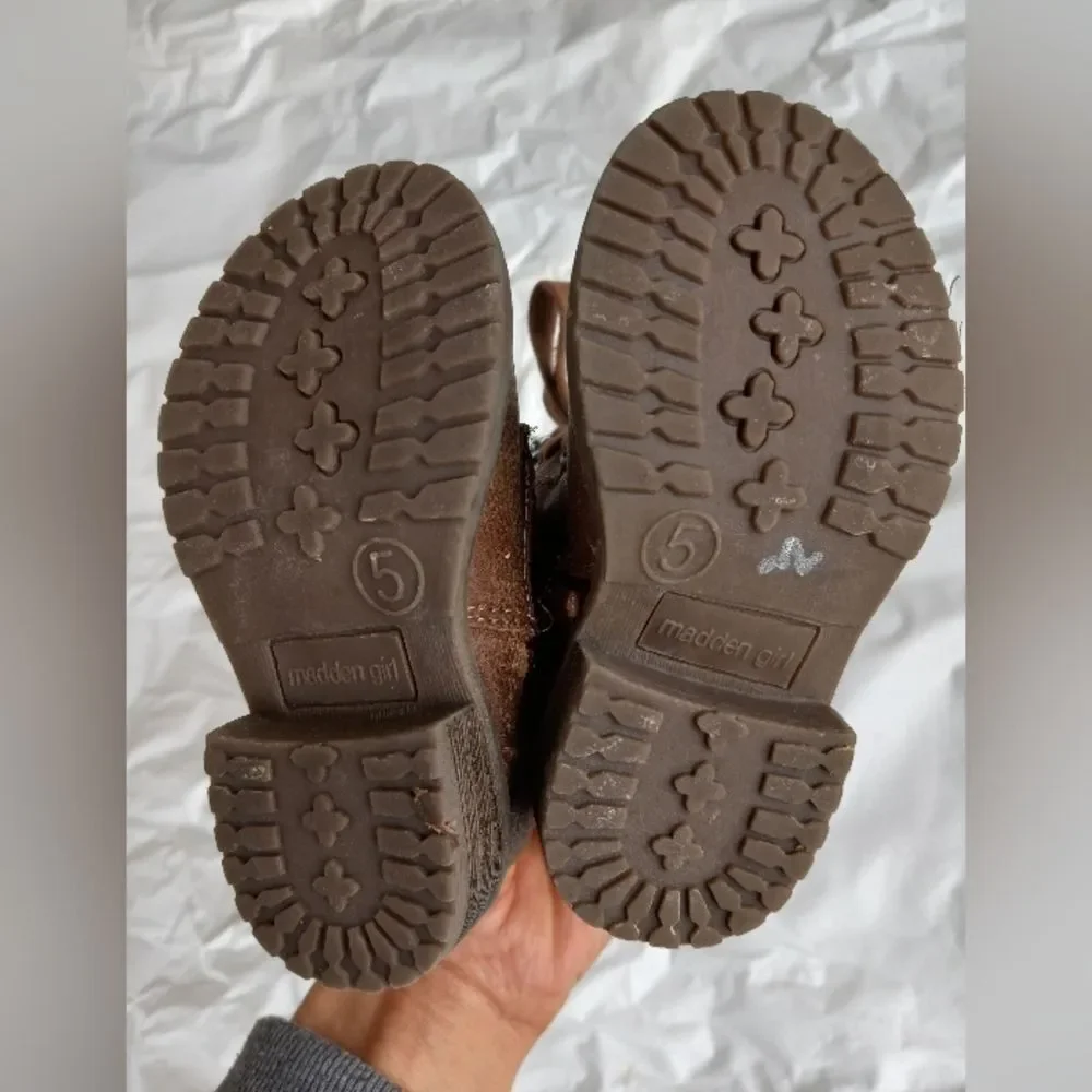 Madden Girl Cognac Hiking Boots Baby Size 5